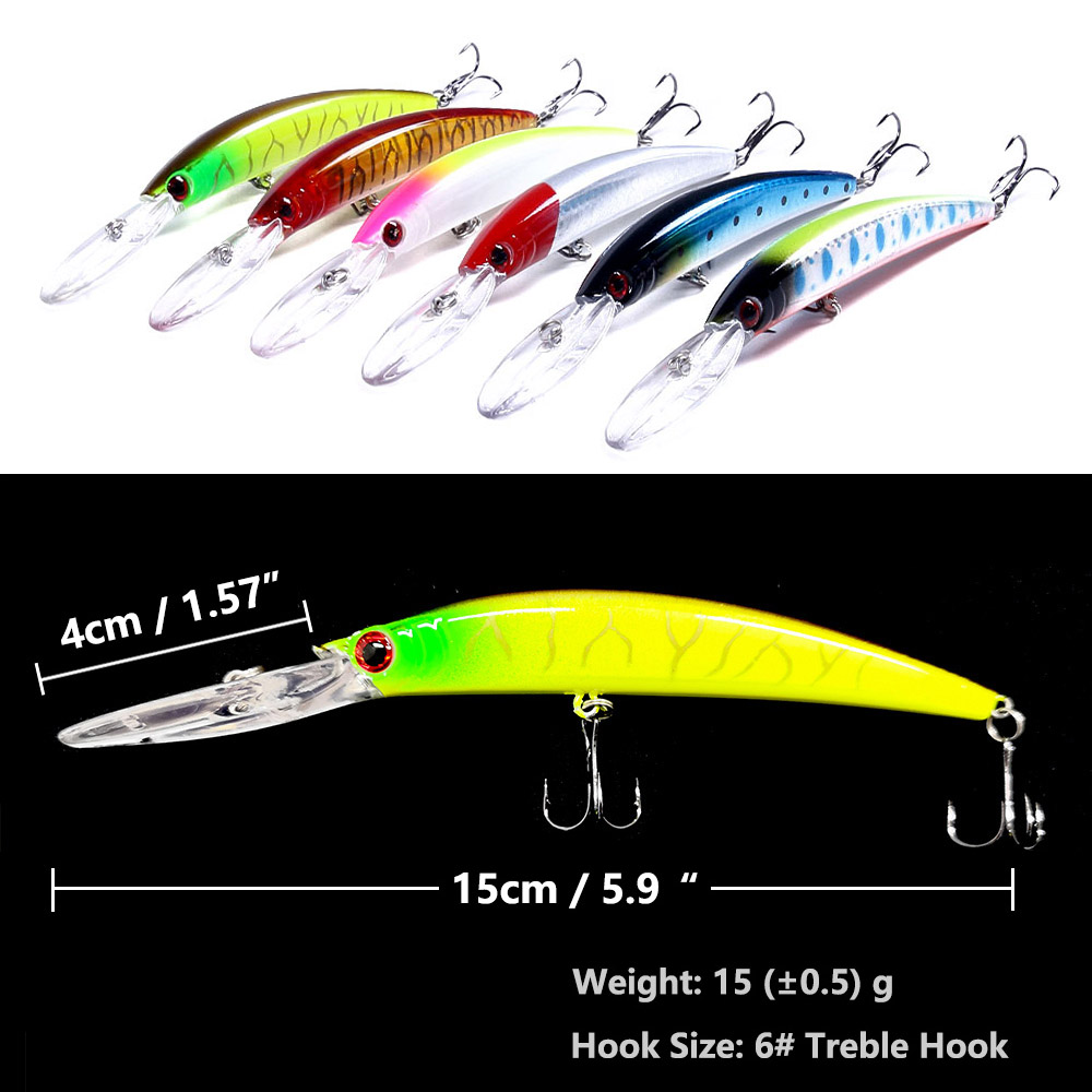 1PCS 15cm 15g  Deep Diving Jer - Fishing Lure Crankbait ulasan dan harga