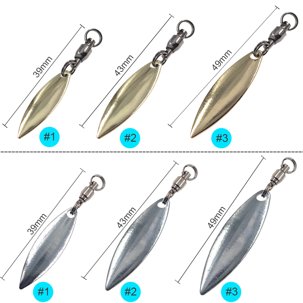 10pcs Willowleaf Blades Spinne - Fishing Lure Blade Bait ulasan dan harga