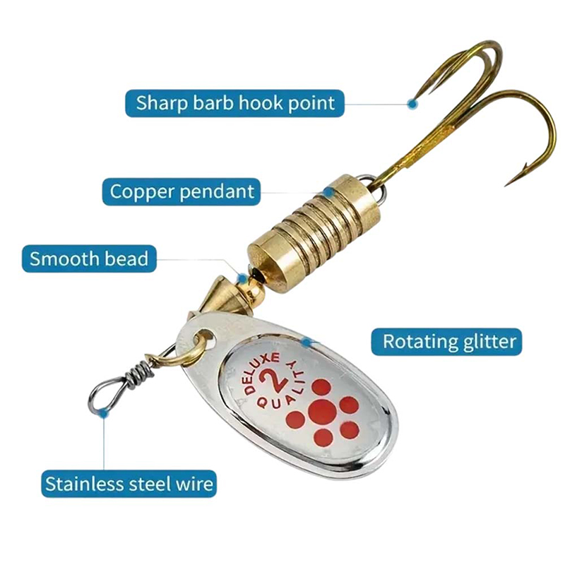 JSFUN 10pcs Spinner Lure Set w - Fishing Lure Blade Bait ulasan dan harga