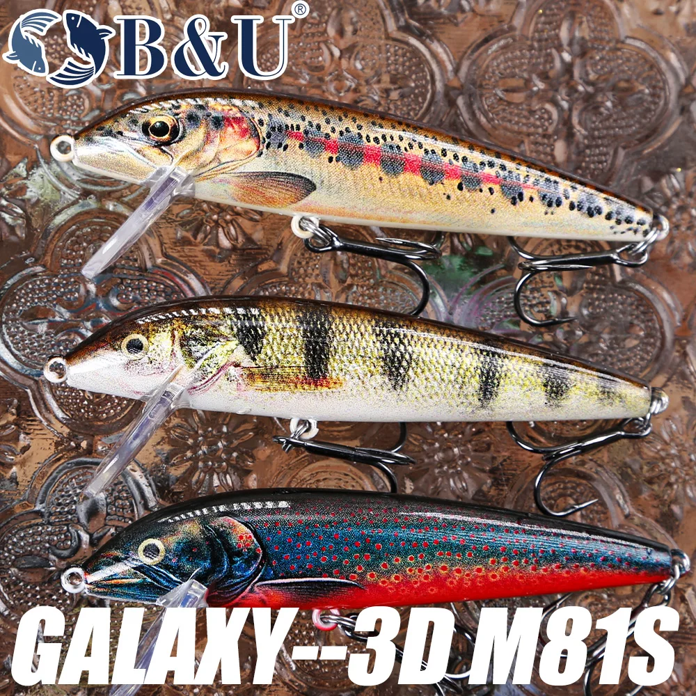B&U 80mm Sinking Minnow Wobbli - Fishing Lure Jerkbait ulasan dan harga