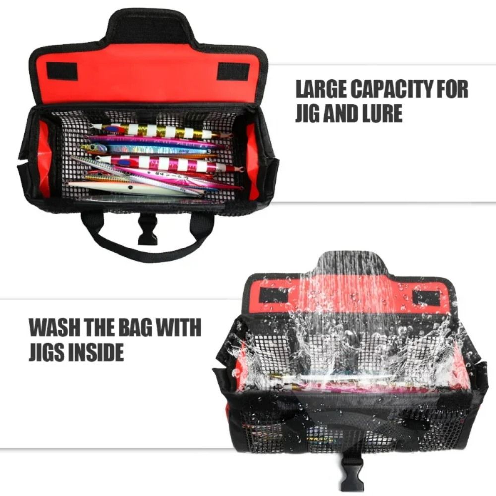 Jig Mesh Bag Lure Bait Storage - Fishing Lure Jig ulasan dan harga
